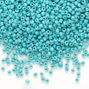 Matsuno Rocailles, #11, türkis , opak, 2x1,6 mm, 40gr, ca. 4100stck