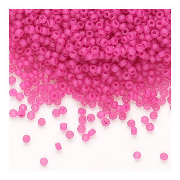 Matsuno seed bead #11, dark pink, opaque, 2x1.6mm, 40gr, ca. 4100pcs, 