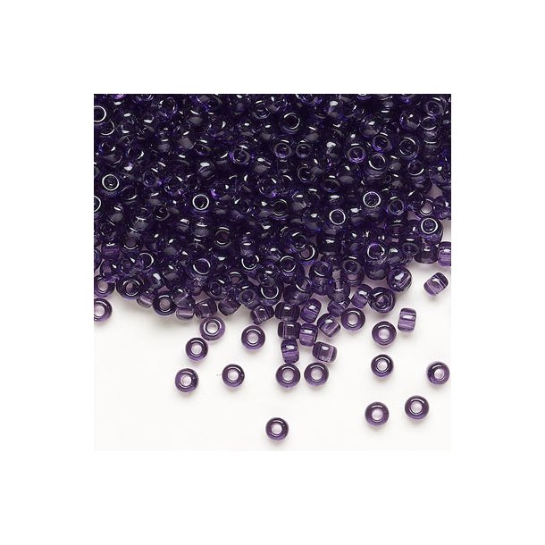 Matsuno seed bead (8/0), translucent purple, 680pcs.