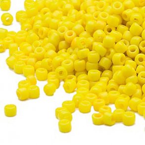 Matsuno seedbead (8/0), opak gul, 700 stk.
