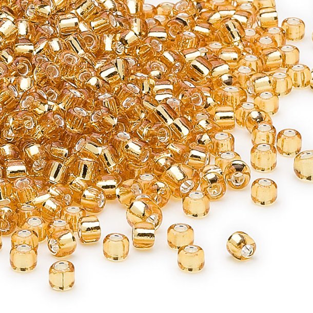 Matsuno seed bead (8/0), gold/silver, 680pcs, 40gr