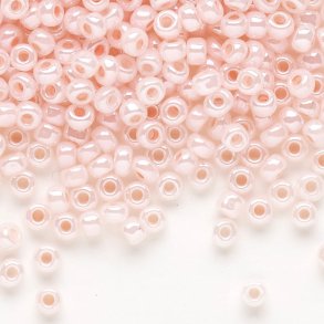 Matsuno seedbead (6/0), lys pink, 680 stk, 40gr.