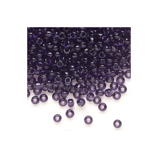 Matsuno seed bead (6/0), transparent, purple, 680pcs, 40gr.