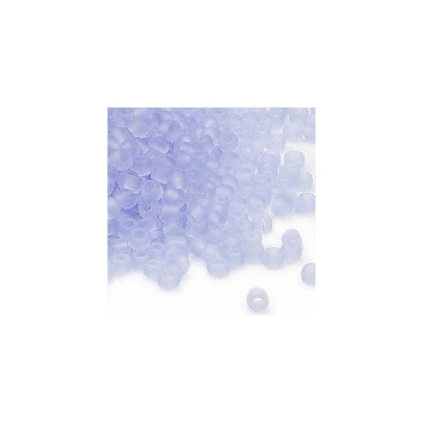 Matsuno seed bead (6/0), transparent, matter, pale blue, 680pcs, 40gr.