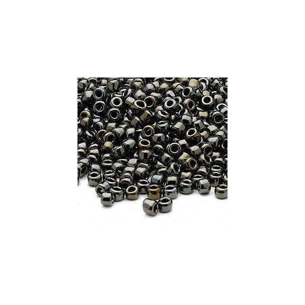 Glass bead, Matsuno seed bead (6/0), golden iris, opaque, 4x3mm, 40gr.