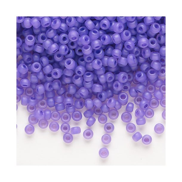 Matsuno seed bead (8/0), translucent purple, matt, 680pcs.