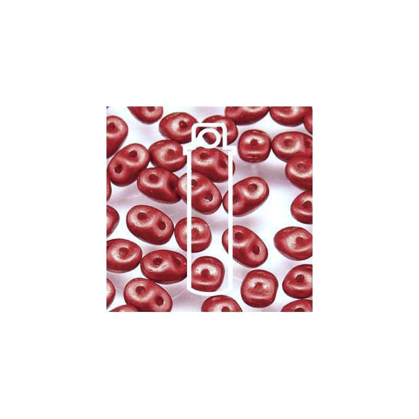 Matubo Mini-duo, 2-hole bead, lava red, 2x4mm, 8g, approx. 180 pcs