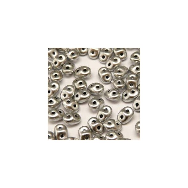 Matubo Mini-duo, 2-hole bead, aluminum, 2x4mm, 8g, approx. 180 pcs