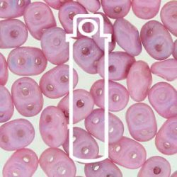 Matubo Mini-duo, 2-hole bead, light pink, 2x4mm, 8g, approx. 180 pcs