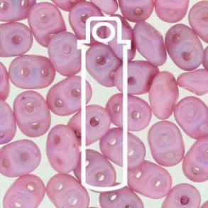 Matubo Mini-duo, 2-hole bead, light pink, 2x4mm, 8g, approx. 180 pcs