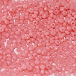 Miyuki seed bead, Litschi rosa, opak, Gr&ouml;&szlig;e #11, 2x1,5 mm, 12g, ca. 1200 stk