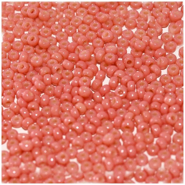 Miyuki seed beads, watermelon pink, opaque, size #11, 2x1,5 mm, 22g, 2250 pcs