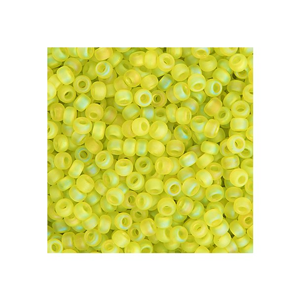 Miyuki seed bead, lime-grn, Gre #11 2x1,5 mm, ca. 2250 stk.