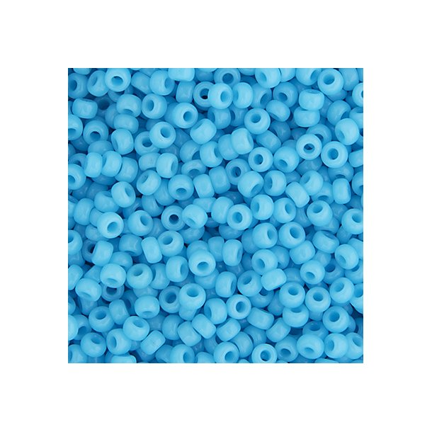 Miyuki seed bead, lys bl&aring;, st&oslash;rrelse #15, 1,5x1 mm, ca. 5500 stk.