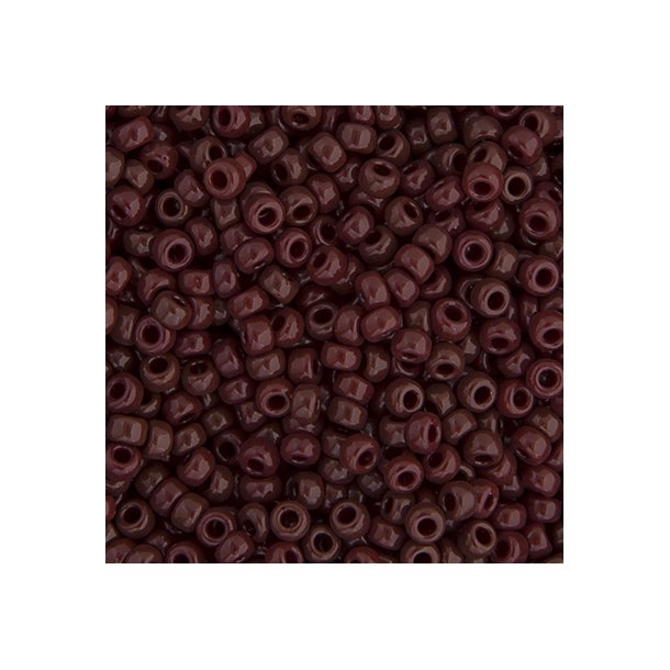 Miyuki seed bead, chocolate brown, size #15, 1.5x1 mm, ca. 5500 pcs