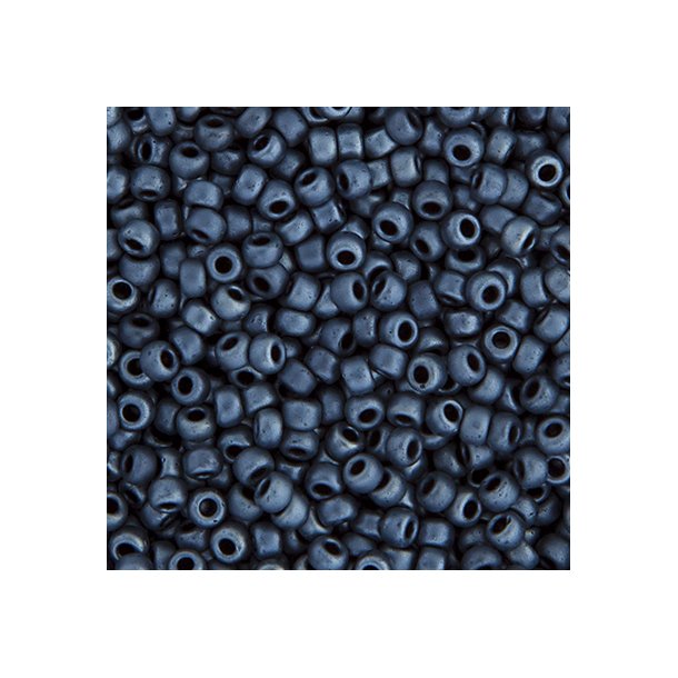 Miyuki seed bead, gunmetal, size #11 2x1,5 mm, ca. 2250 pcs