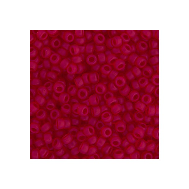 Miyuki seed bead, mat transparent rubinrd, strrelse #11, 2x1,5 mm, 2250 stk