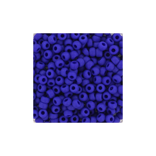 Miyuki seed bead, matte cobalt blue #8, 3x1.8mm, ca. 480pcs. 12 gram