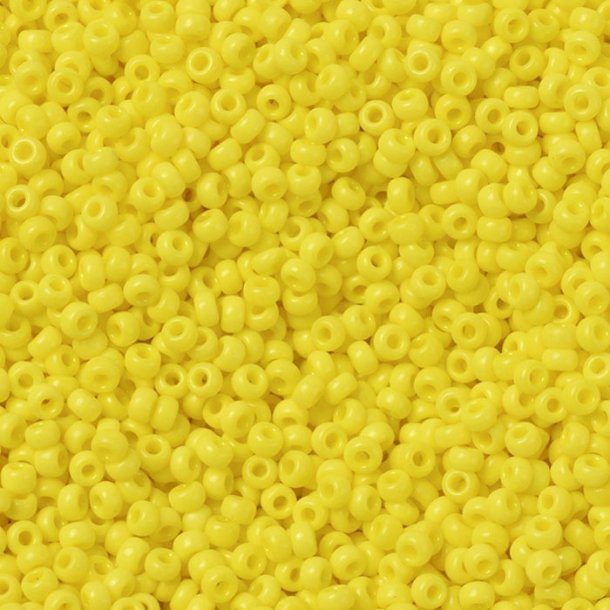 Miyuki seed bead, yellow, size #11, 2x1,5 mm, ca. 2250 pcs