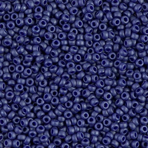 Miyuki seed bead, matted, cobalt blue, luster, size #11 2x1,5 mm, ca. 1200 pcs