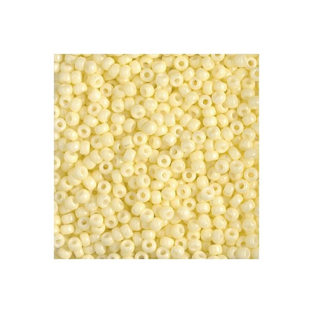 Miyuki seed bead, Duracoat, opaque, light lemon ice, #11, 2x1,5 mm, 1200pcs