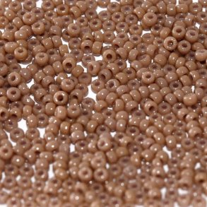 Miyuki seed bead, Duracoat, dunkelbeige, opak, #11, 2x1,5 mm, ca. 1200 Stk.