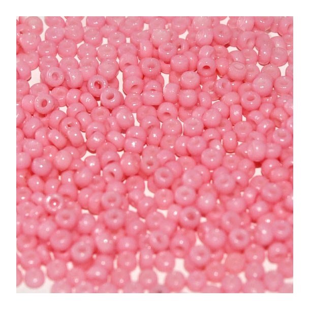 Miyuki seed bead, #11, rosa, opak, 2x1,5 mm, 12g, ca. 1200 stk