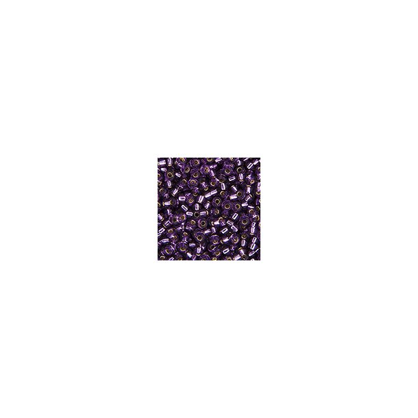 Miyuki seed bead, amethyst, dark purple, silver-lined, size #11, 2x1,5 mm, 2250 pcs