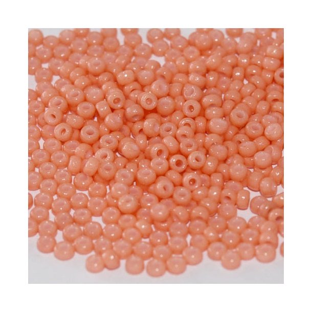 Miyuki seed bead, laksefarvet, opak, strrelse #11, 2x1,5mm, 22g, 2250 stk