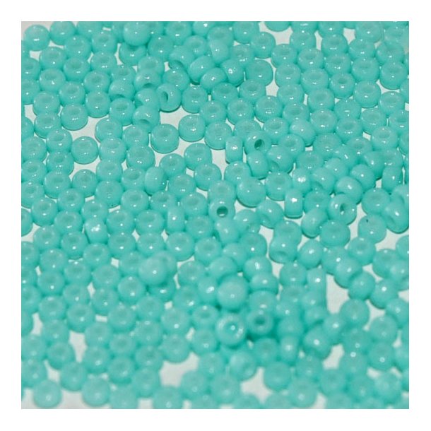 Miyuki seed bead, #11, Turquoise, Opaque, Duracoat, 2x1,5 mm, 1200pcs