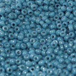 Miyuki seed bead, grau-blau, opak, Duracoat, Gre #11, 2x1,5 mm, 12g, 1200 stk