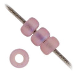 Miyuki seed bead, matt lila, Regenbogeneffekt, Gr&ouml;&szlig;e #11, 2x1,5 mm, 1200 stk