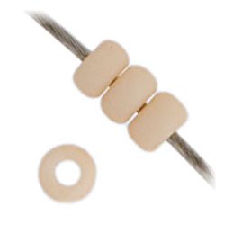 Miyuki seed bead, dunkel creme-wei&szlig;, mattiert, Gr&ouml;&szlig;e #11, 2x1,5 mm, 1200 stk