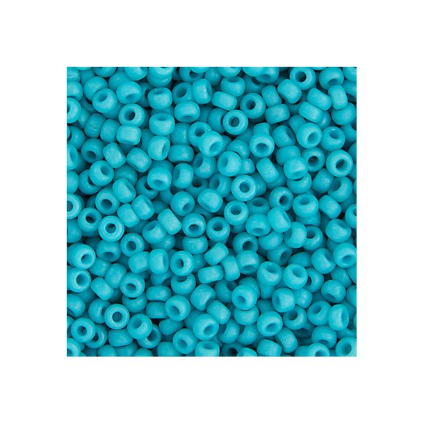 Miyuki seed bead, mat glans, tyrkisbl opak, strrelse #11, 2x1,5 mm,1200 stk