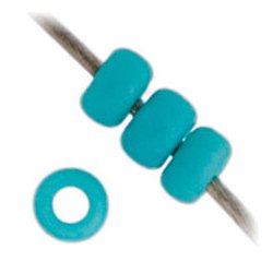 Miyuki seed bead, t&uuml;rkis-blau, matter Glanz, Gr&ouml;&szlig;e #11, 2x1,5 mm, 1200 Stk