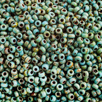Preciosa Two Hole 8mm Candy Beads Opaque Blue Turquoise (15 beads