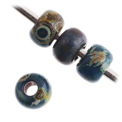 Miyuki seed bead, dunkelblau-gr&uuml;n picasso, Gr&ouml;&szlig;e #11, 2x1,5 mm, ca. 1200 Stk