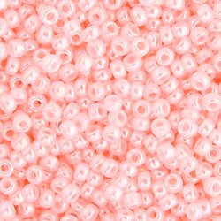 Miyuki seed bead, hell rosa, Crystal-Effekt, Gr&ouml;&szlig;e #15, 1,5x1 mm, 12gr. ca. 3000 stk