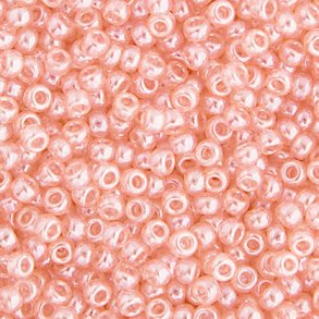 Miyuki seed bead, #15, hellrosa, Perlmuttglanz, transparent, 1,5x1 mm, 3000 Stk