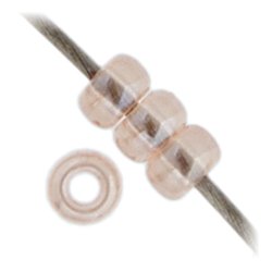 Miyuki seed bead, #15, hellrosa, Perlmuttglanz, transparent, 1,5x1 mm, 3000 Stk
