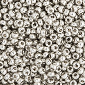 Miyuki seed bead, Galvanized, light beige, size #11, 2x1,5 mm, 22gr, 2250pcs