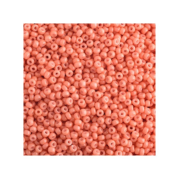 Miyuki seed bead, #15, medium laksefarvet, opak, 1,5x1 mm, 12g, ca. 3000 stk