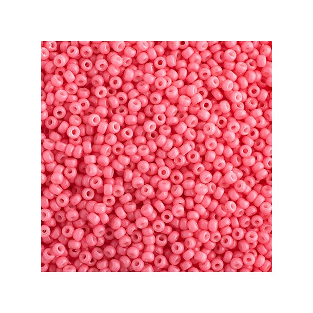 Miyuki seed bead, #15, tyggegummi-pink, opak, 1,5x1 mm, 22g, ca. 5500 stk