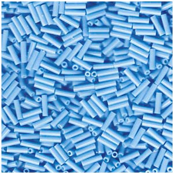 Miyuki, Glass bugle bead, tube beads, opaque, light blue, 6x1.7 mm, hole 0.8mm ca. 400pcs.