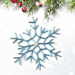 Miyuki, Bugle Beads, Rohrperle, Glas, opak, perlwei, 6x1,7 mm, Loch 0,8 mm, 400 Stk.