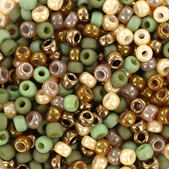 Miyuki Seed Bead, Welcome To The Jungle, Mix108, 6-farve Mix, #8, 3,1x2,1 mm, 12gr. 450 Stk til Smykkefremstilling