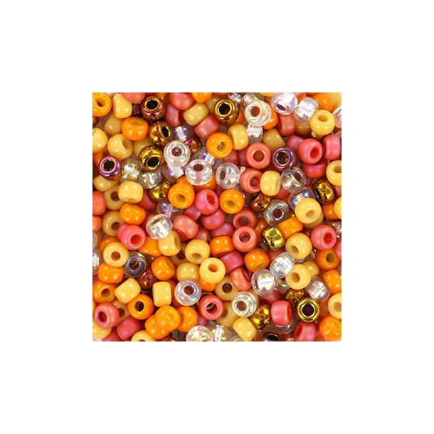 Miyuki seed bead, Wild Fire, mix100, 5-colour mix, #8, 3,1x2,1 mm, 10gr. 400pcs