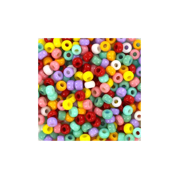 Miyuki seed bead, happy carnival, mix87, 8-colour mix, #8, 3,1x2,1 mm, 12gr. 450pcs