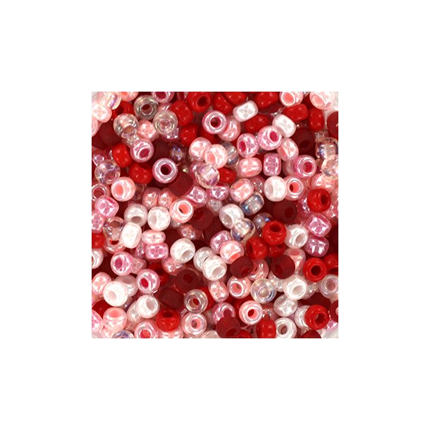 Miyuki seed bead, Valentine, mix92, 6-colour mix, #8, 3,1x2,1 mm, 12gr. 450pcs