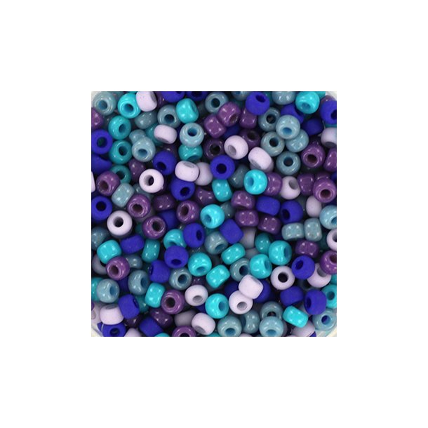 Miyuki Seed Beads, Blue sparkle, Mix94, 5-farben mix, #8, 3,1x2,1 mm, 12gr. 450 Stk